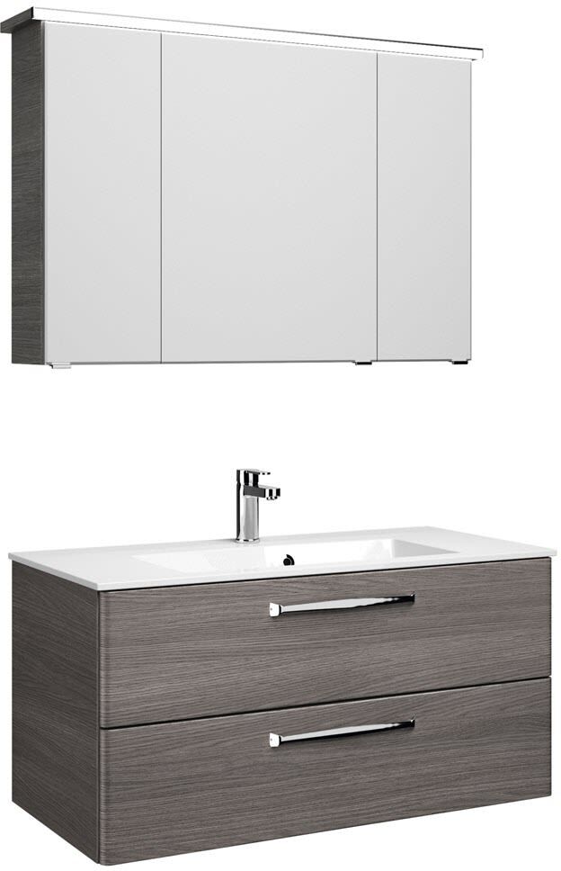 Pelipal Trentino Möbelkombination mit Mineralmarmorwaschtisch 107 cm, SPS LED Profil