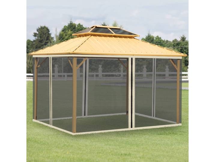 Outsunny Moustiquaires Tonnelle 3x4m Polyester
