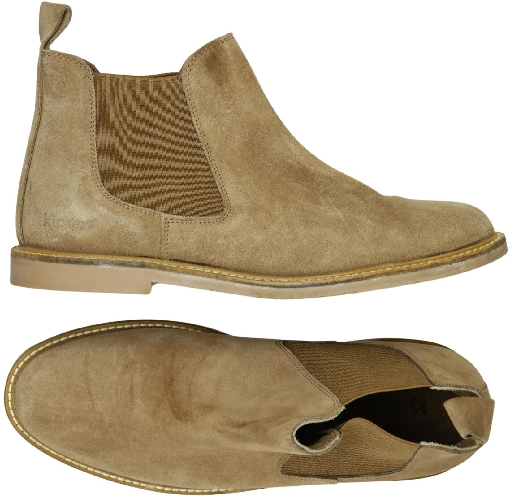 Kickers Herren Stiefel, Beige, Gr. EU 40, Leder - Second Hand