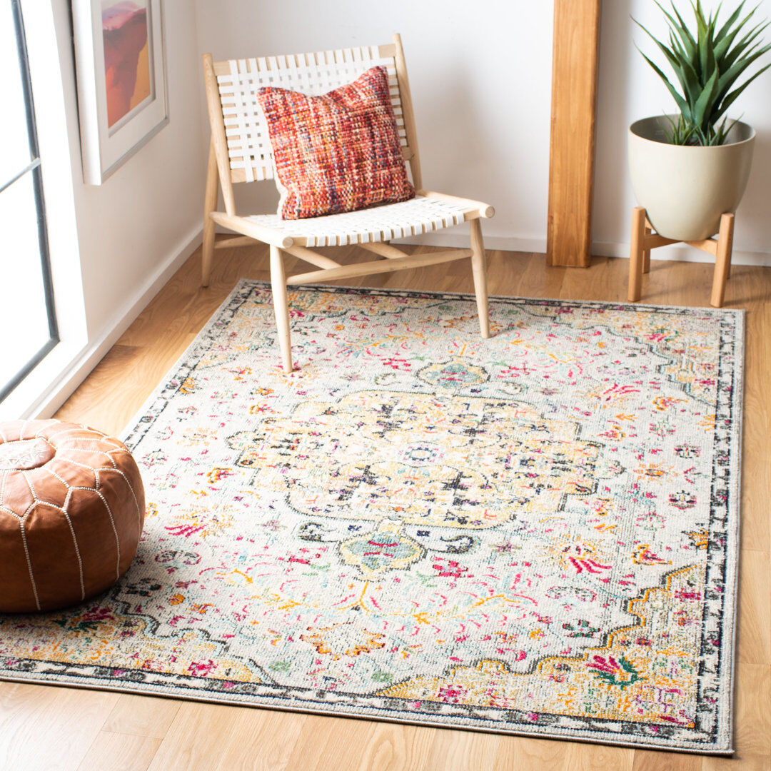 Latitude Vive Wisner Oriental Area Rug Gray Rectangle 183 x 274 cm