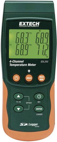 Extech SDL200 Temperatur-Messgerät -199 - +1700°C Fühler-Typ K, J, T, E, R, S, Pt100 Datenlogger-Funktion