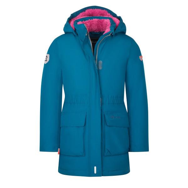 Trollkids - Girl's Alesund Coat - Mantel Gr 128 blau