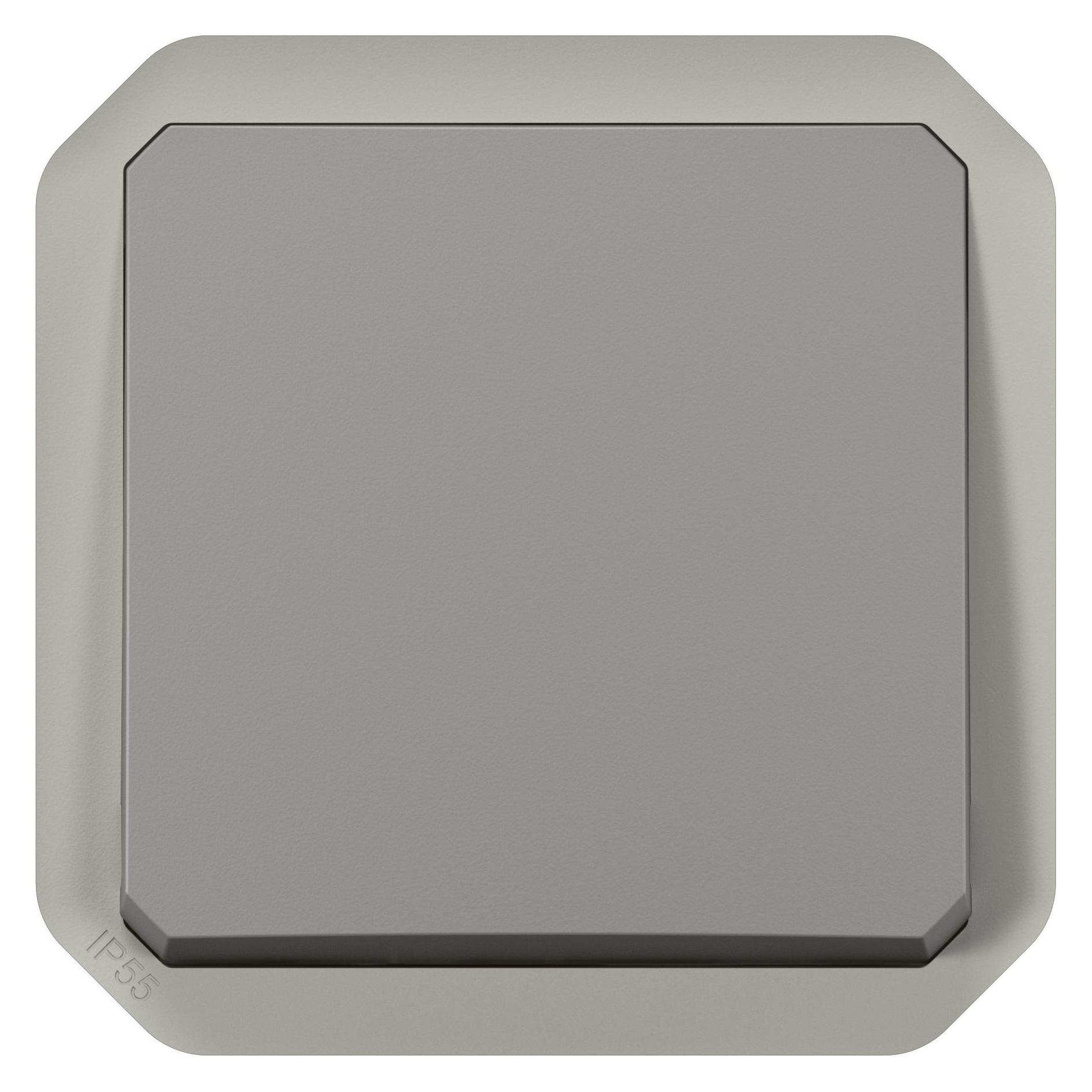 Legrand PLEXO New Einsatz, Feuchtraum Aufputz Kreuzschalter, IP55 grau, 069521L (069521L)