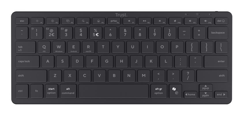 Trust Nado II Heimbüro Tastatur Bluetooth (Schwarz) 26194