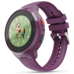 Hama Kinder-Smartwatch, mit GPS, SOS-Taste, Telefonfunktion, Berry (47 mm, Kunststoff, Burgundy, 4G), Smartwatch