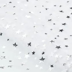 Organza "Sterne", weiß