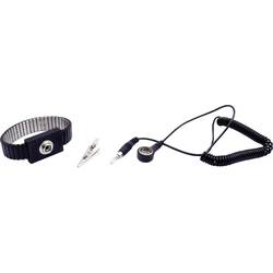 Quadrios ESD-Handgelenkband Schwarz Druckknopf 10 mm 1903EC038