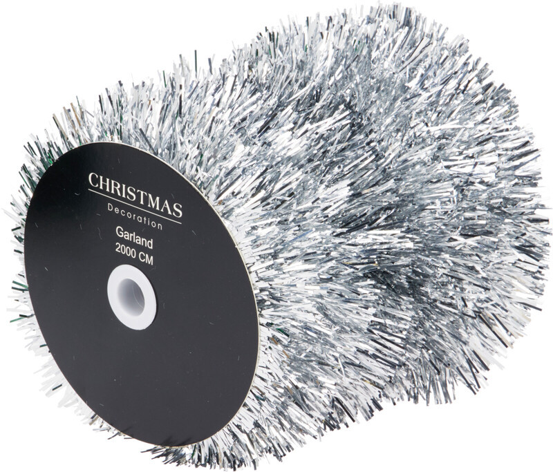 Koopmans Tinsel Guirlande - Zilver, 20 m
