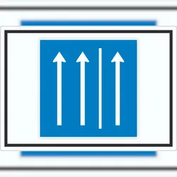 HB-Druck Aufkleber Seitenstreifen befahren Symbol A0 (841x1189mm)