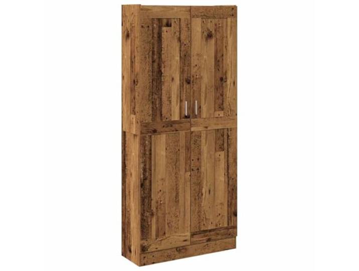 GFMGUEMV Klassisches Highboard 82,5x30,5x185 cm aus Holzwerkstoff mit Altholz-Optik, viel Stauraum, einfacher Reinigung und praktischen Griffen für Dein Zuhause.