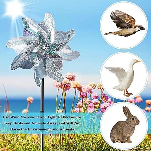 INF Windspinner / Reflektierende Vogelscheuchen 10er-Pack