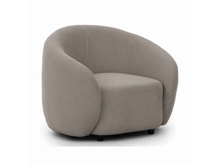 Fauteuil en tissu bouclette gris