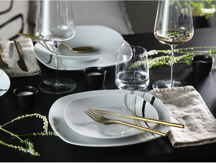 Set assiettes Square City Line - 18 élém 29 x 29 x 32cm Multicolore/Multicolore