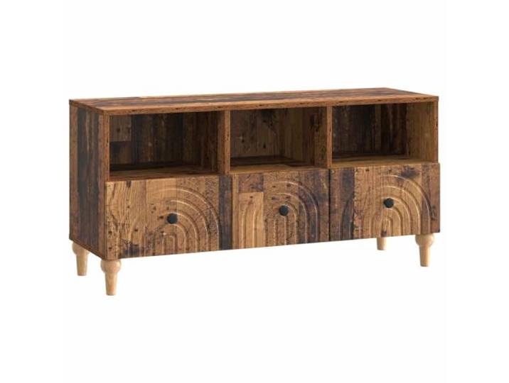 Kaorsrow TV-Lowboard Altholz 102x34,5x50 cm TV-Schrank Holzwerkstoff Modernes TV-Lowboard in Altholz-Optik für Wohnzimmer und Schlafzimmer mit 3 Schubladen und Ablagefächern.