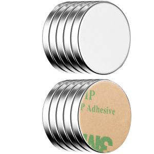 ECENCE Magnete silber, Neodym Magnet, Ø 18 mm, Höhe 2 mm, selbstklebend, 10 Stück
