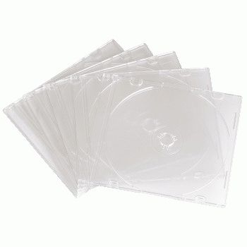 Hama CD Slim Empty Box, pack 10, transparent 00051164