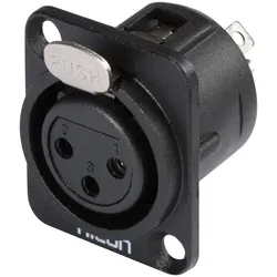 HICON XLR Einbaukupplung 3pol HI-X3DF-G