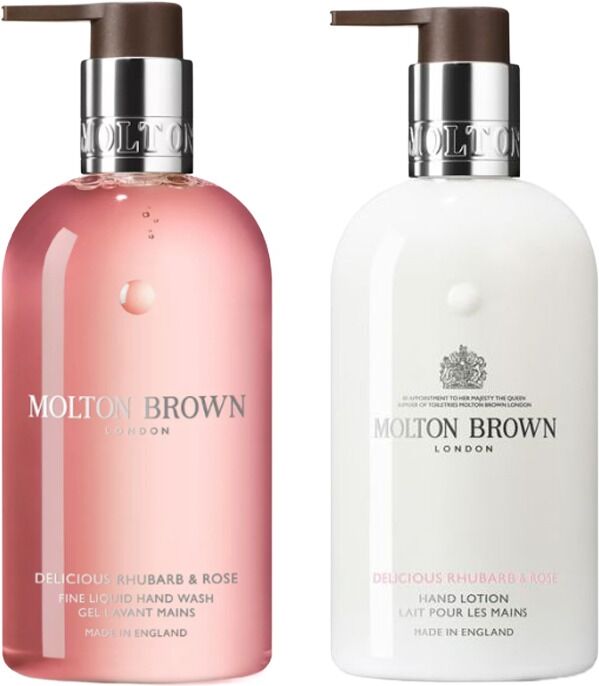 Molton Brown Delicious Rhubarb & Rose Hand Wash 300ml & Hand Lotion 30