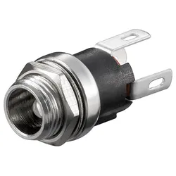 DC-Einbaubuchse für Hohlstecker 5,5x2,5mm - Lötanschluss