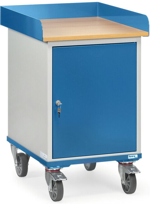 fetra Armoire roulante avec plan de travail 2445 avec rebord (2445)