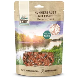 Wildes Land Hühnerbrust Hunde Snack WL Hühnerbrust mit Fisch 200g Hunde Snack