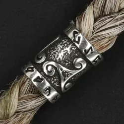 Drachensilber Triskele Bartperle 925 Silber Bartschmuck - Silber