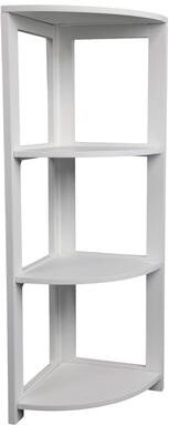 Jonathan Y Designs happimess Terra 41 in. H Rustic Handcrafted Acacia Wood 4-Tier Indoor/Outdoor Folding Corner Storage Rack