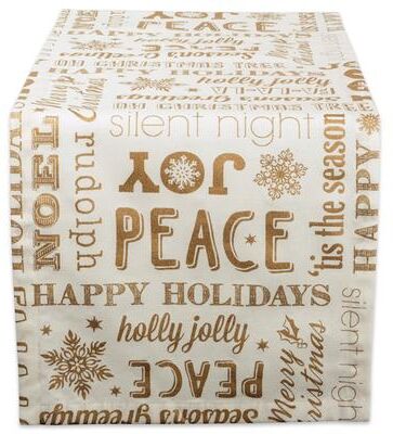 DII Design Imports Christmas Collage Table Runner (0.25 inches high x 14 inches wide x 72 inches deep)