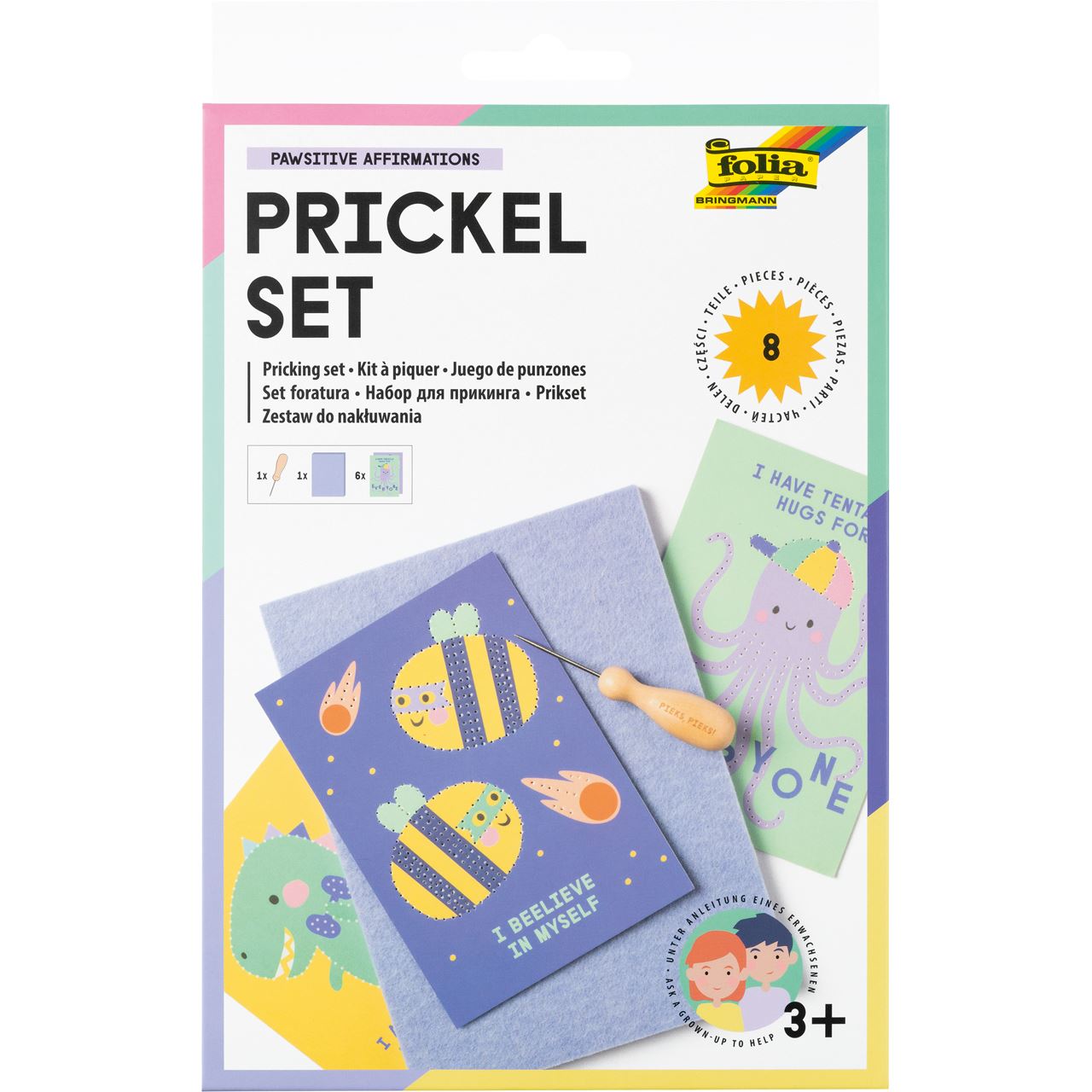 folia Prickelset mehrfarbig