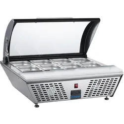 Polar G-Serie Energieeffizienter Tischkühlvitrine 4x GN 1/3