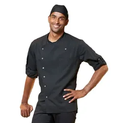 Herren Kochjacke Turin | GreenNature | Schwarz | Langarm | Gastronomie | Größe 54