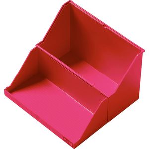 Helit Karteikasten H6214525, the index, A5, aus Kunststoff, rot, für 500 Karteikarten