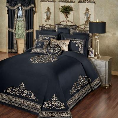 Touch of Class Kensington Grande Bedspread Set Black, Queen, Black