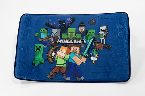 Aymax Minecraft slaapkamertapijt voor de kinderkamer, Groen, 40 x 60 cm