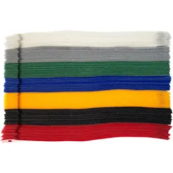 Hook&Loop Ties 12x250 mm, Kabelbinder in 7 Farben, 105 Stück