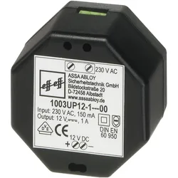 effeff, Türöffner + Türschliesser, Sicherheitstechnik GmbH Netzteil Geregelt Unterputz 230Vac 12VDC 1A (1003UP-12-1--10) (Indoor)