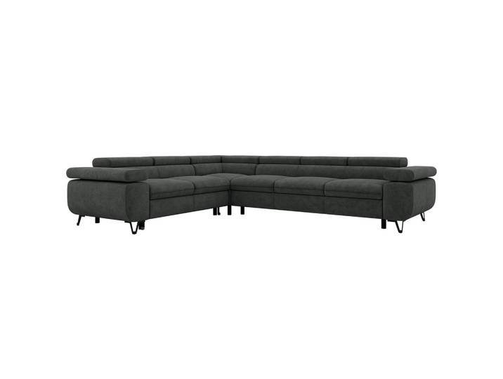 ECKSOFA NORDEN L - Dunkelgrau Stukture - Rechts Seite