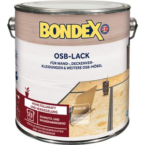 Bondex Klarlack OSB Lack, 2,5 l, seidenglänzend, für Holz, Acryllack