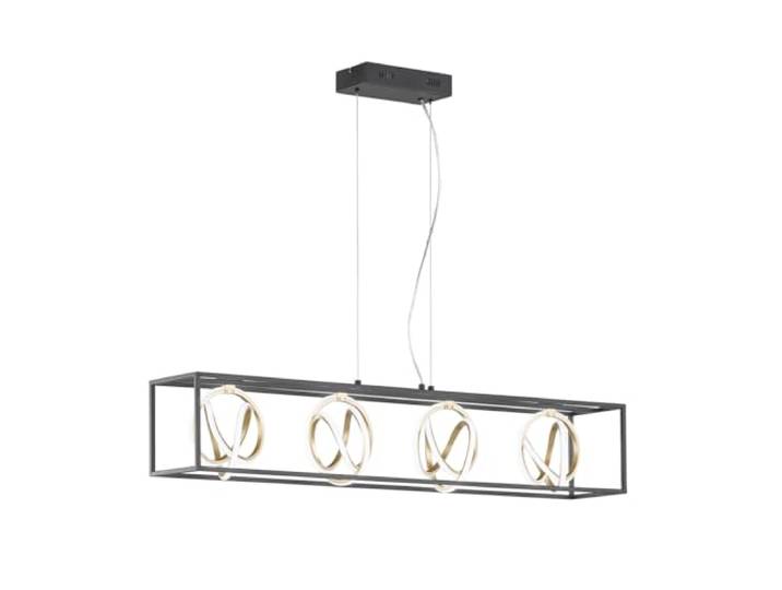 Fischer & Honsel Lampe suspendue design Gisi 110cm noir avec or - 60606