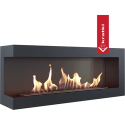 Wandkamin Bioethanol Eckkaminl DELTA links 120 cm TÜV