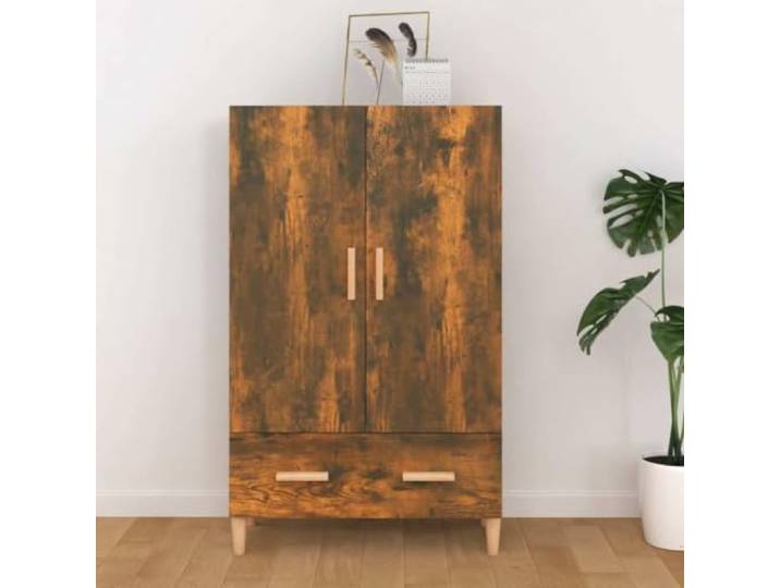 HEFZGDB Modernes Highboard mit Türen und Schublade, stabiles Highboard mit Wandhalterung, dekoratives für die Wohnungseinrichtung aus Holzwerkstoff mit reichlich Stauraum, praktisches