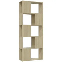 vidaXL Bücherregal Raumteiler Sonoma-Eiche 60x24x155 cm