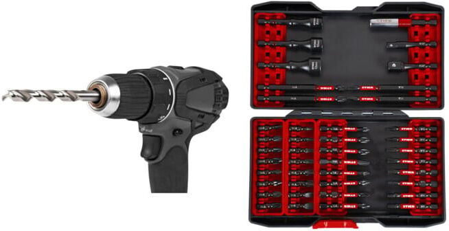 Set STIER Spiralbohrer-Set HSS-G 25tlg + Torsions-Bitsatz 42tlg