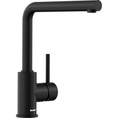 Küchenarmatur BLANCO "MILA", schwarz (schwarz matt), B:26cm H:27cm T:11cm, Messing, Armaturen, Rohrauslauf