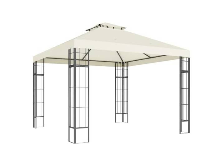 Outsunny Paviljoen met dubbeldak ca. 3x3 m wintervast stabiel crèmewit