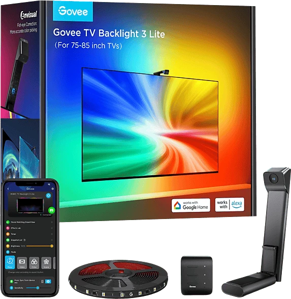Govee TV Hintergrundbeleuchtung 3 Lite TV 75-85" SMART LED Hintergrundbeleuchtung RGBICW