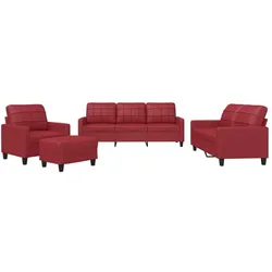 vidaXL, Sofa + Bettsofa, Brice (Mit Kissen & Fusshocker) (Polstergruppe)