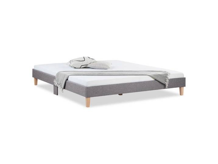 Lit Futon Double 180 x 200 Tissu Gris