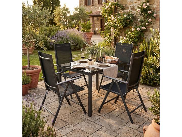 Sitzgruppe Moors 140cm Schwarz