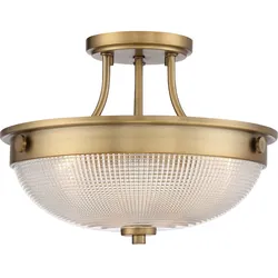 Deckenleuchte Lampe Wohnzimmerleuchte  2 Flammig Messing Glaskuppel